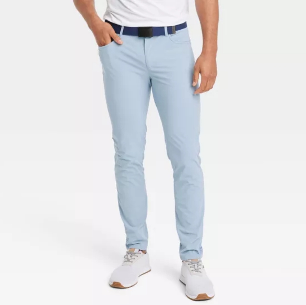 All In Motion Men's NWT Blue Slim Fit Golf Pants w/ UPF 50+ Size 38X32